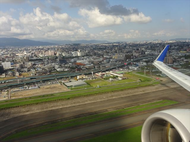 日本周遊旅行の最後はANA434便で福岡から名古屋へ