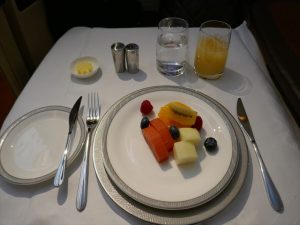 シンガポール航空スイートクラスの機内食