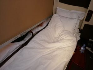 シンガポール航空スイートクラスのベッド