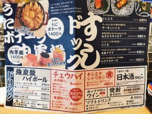 寿司と天ぷらとわたくしのメニュー